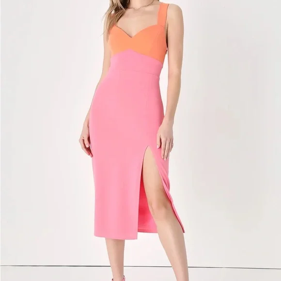 knee length dresses for ladies Pink/Orange Floral Tiered Maxi Dress – Peacocks & Pearls Lexington